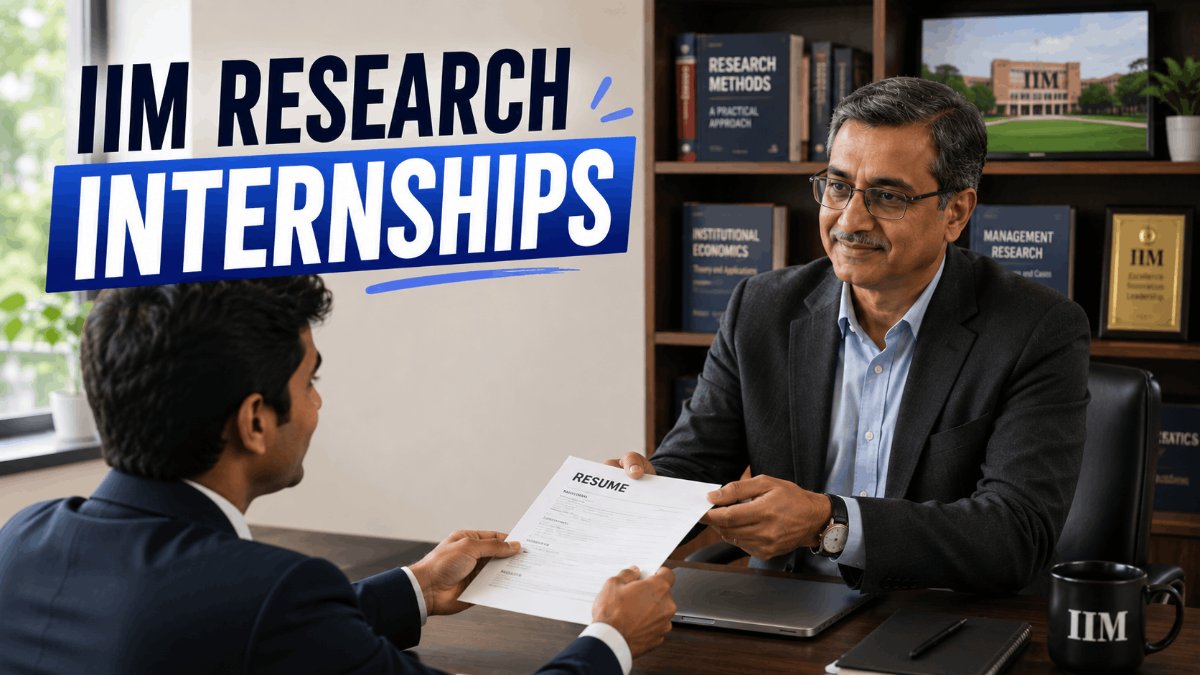 Undergraduate student writing a cover letter to an IIM professor on a laptop.