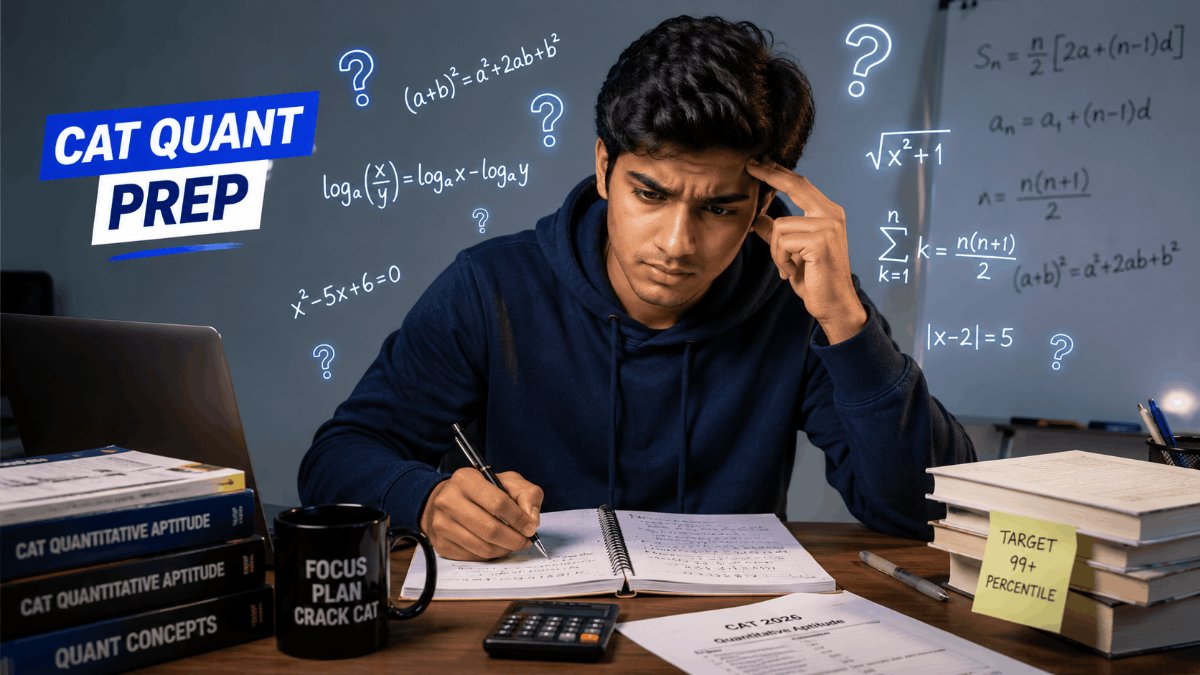 Student practising fast mental maths with a notebook of numbers and a laptop.
