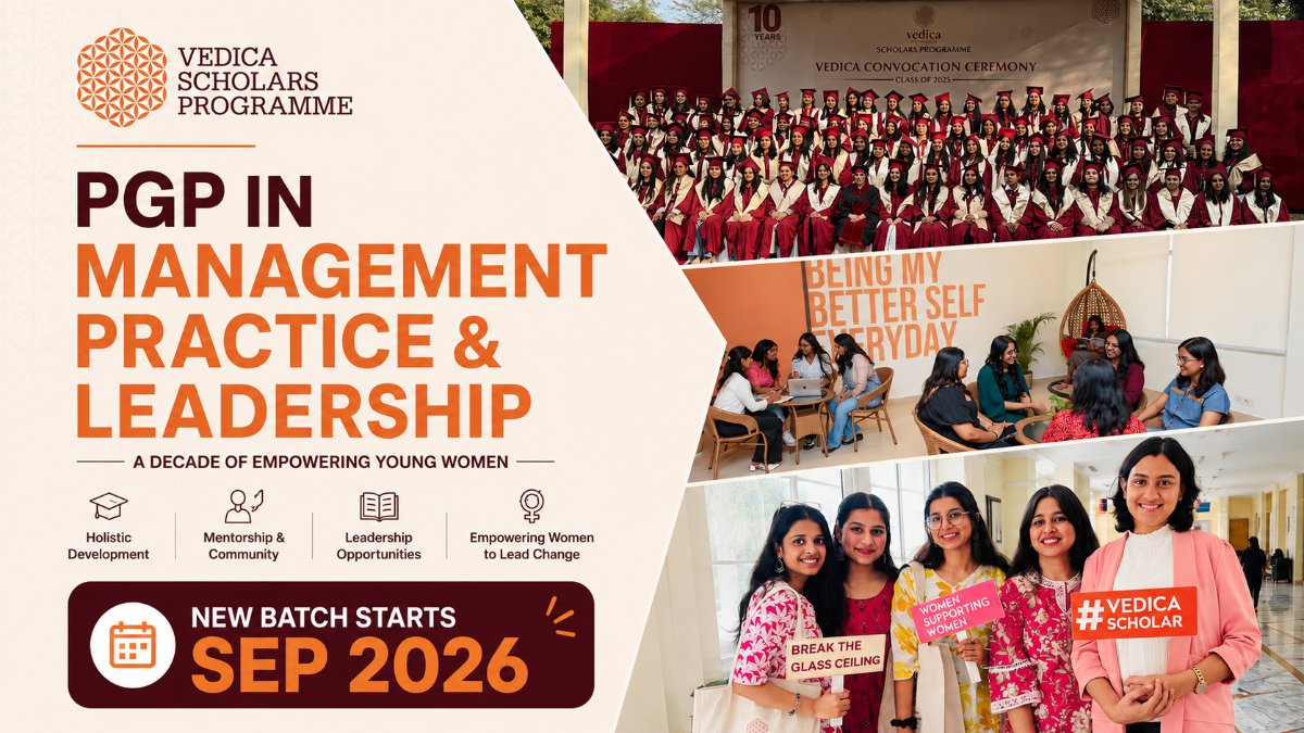 Women scholars in a classroom discussion at the Vedica Scholars Programme campus in Vasant Kunj, New Delhi.